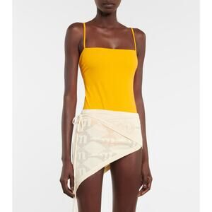 Nanushka Thorpe Crochet Beach Cover-Up Skirt NEW One Size Triangle Wrap Rayon